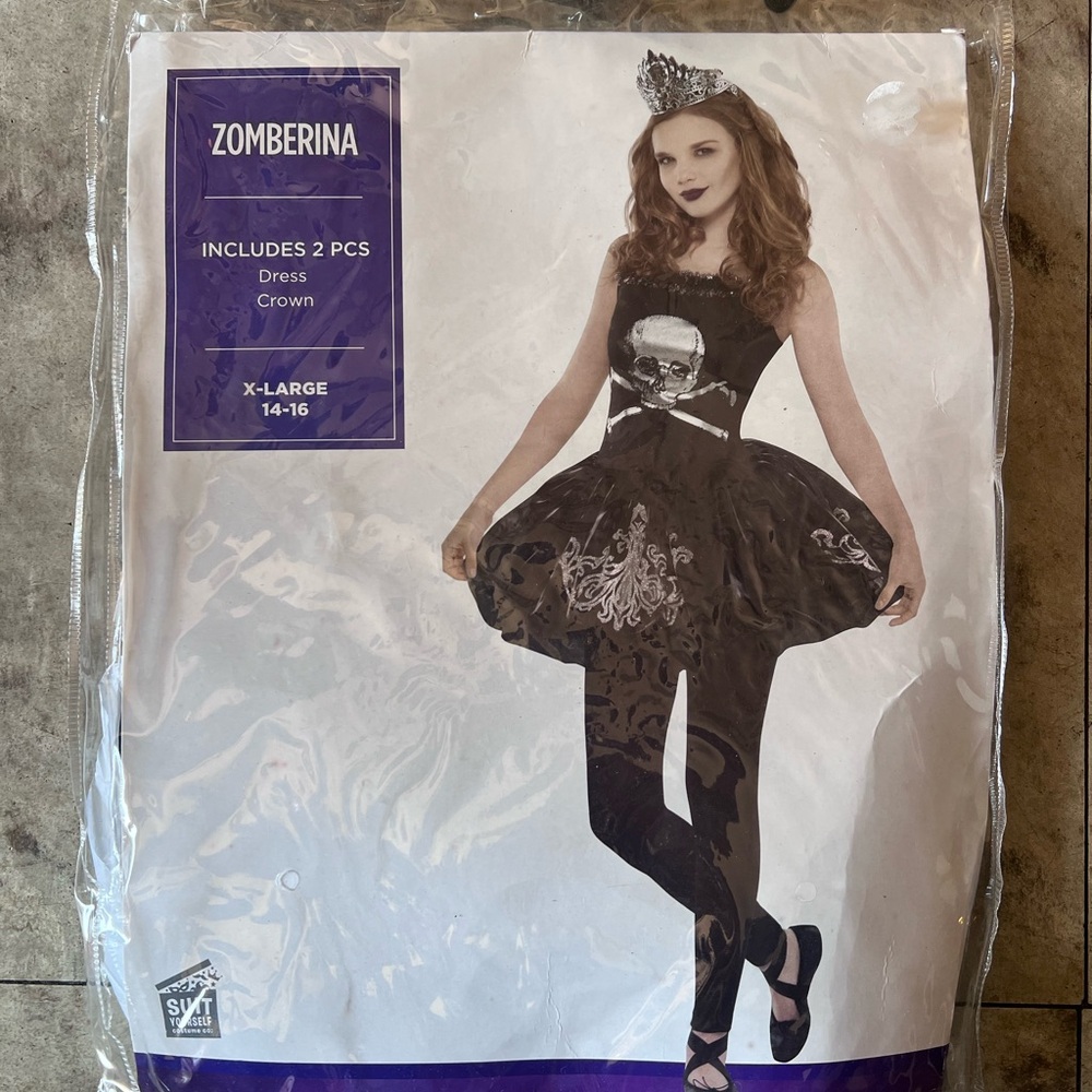 Halloween Zombie Princess Costume with Crown